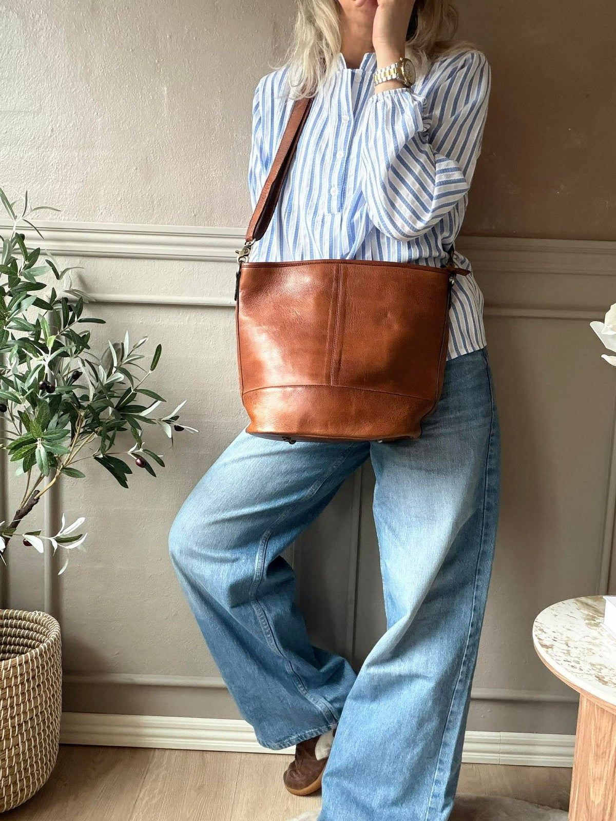 Skulderveske Nomi walnut