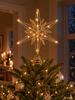 Stjerne med 20 LED-lys – champagnegull