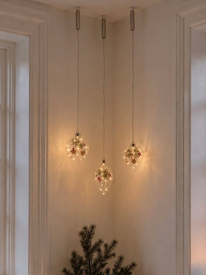Julekuler med led lys
