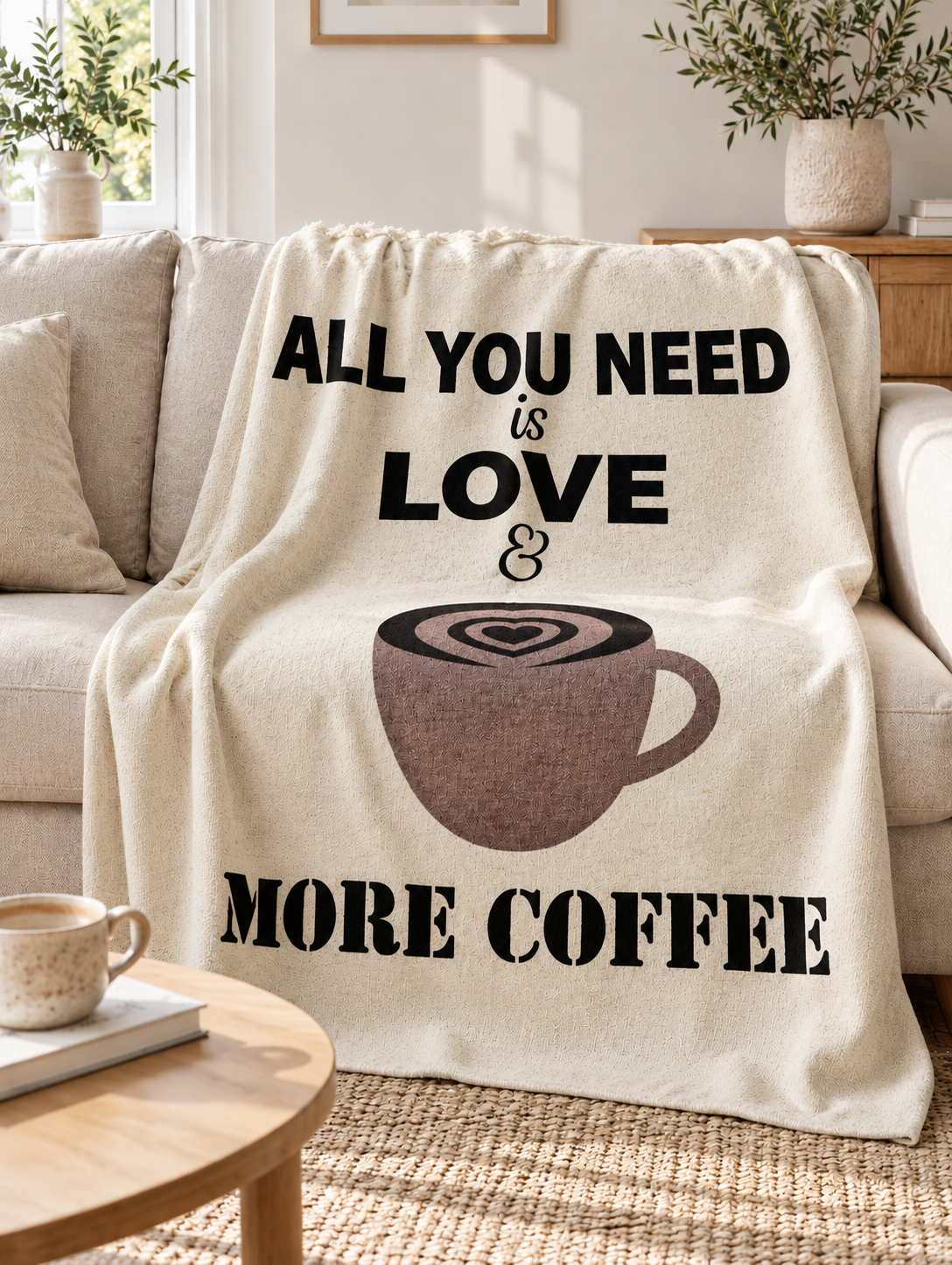 Plaid recycling bomull - Coffee