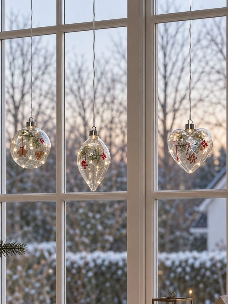 Julekuler med led lys