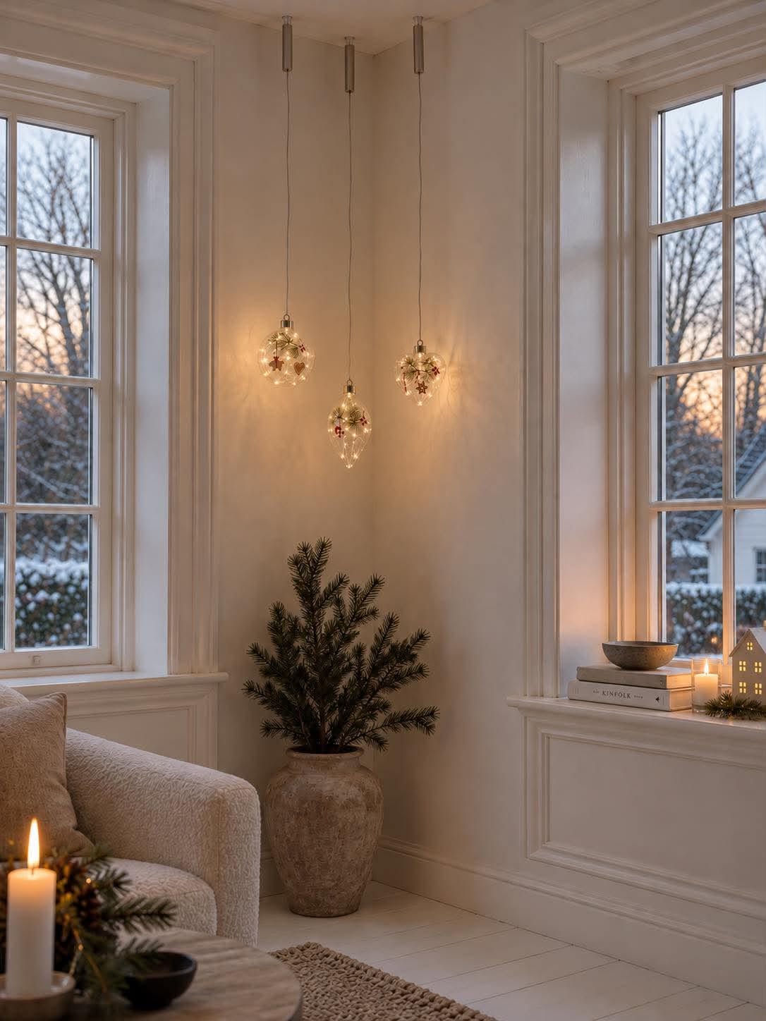 Julekuler med led lys