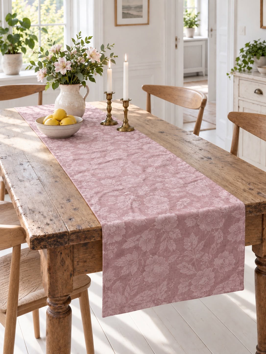 Bordløper JACQUARD Rosa