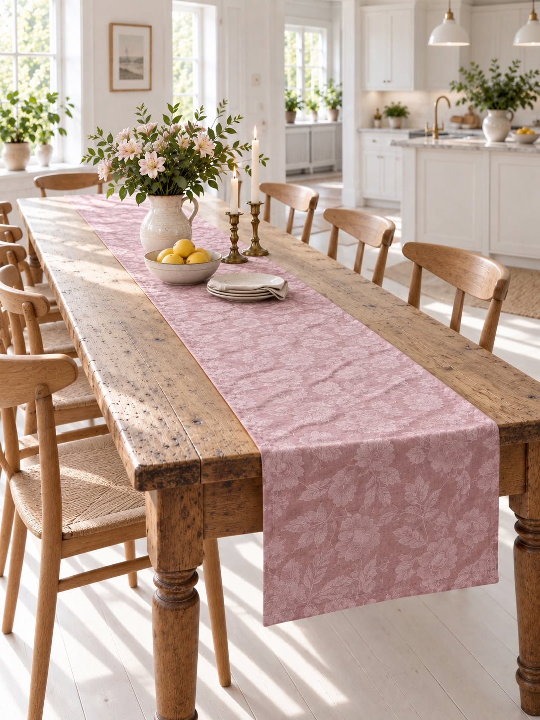 Bordløper JACQUARD Rosa