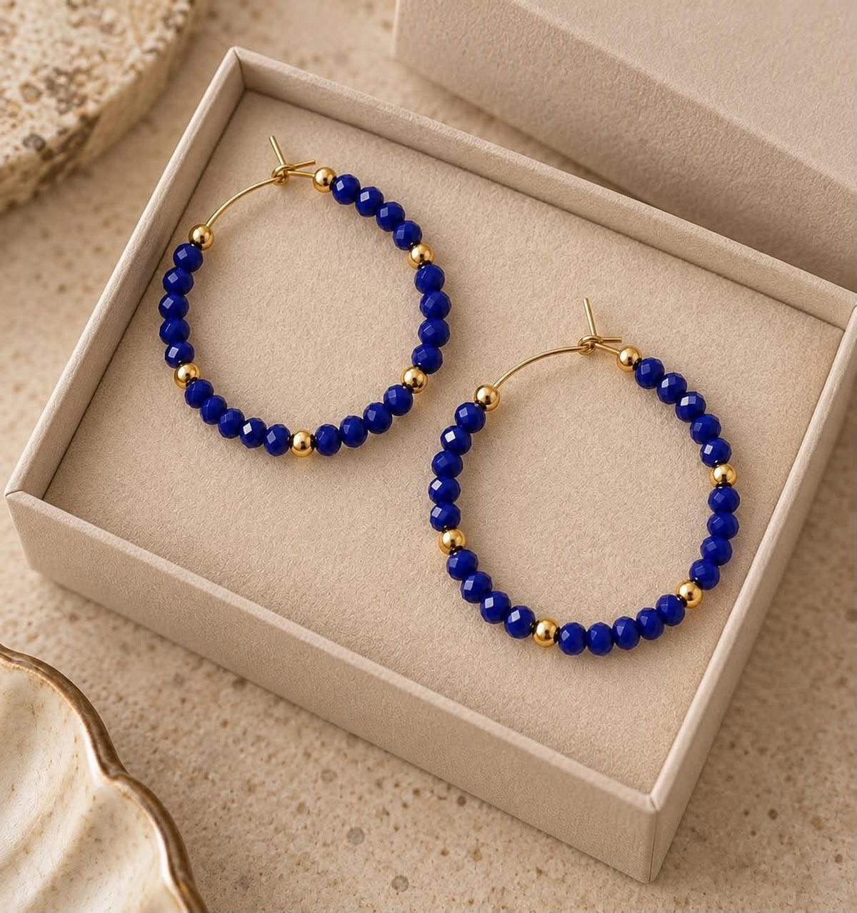 Øreringer Merle – Royal Blue