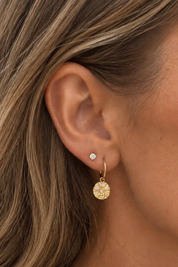 Øredobber Becky 18K forgylt Sterling Sølv