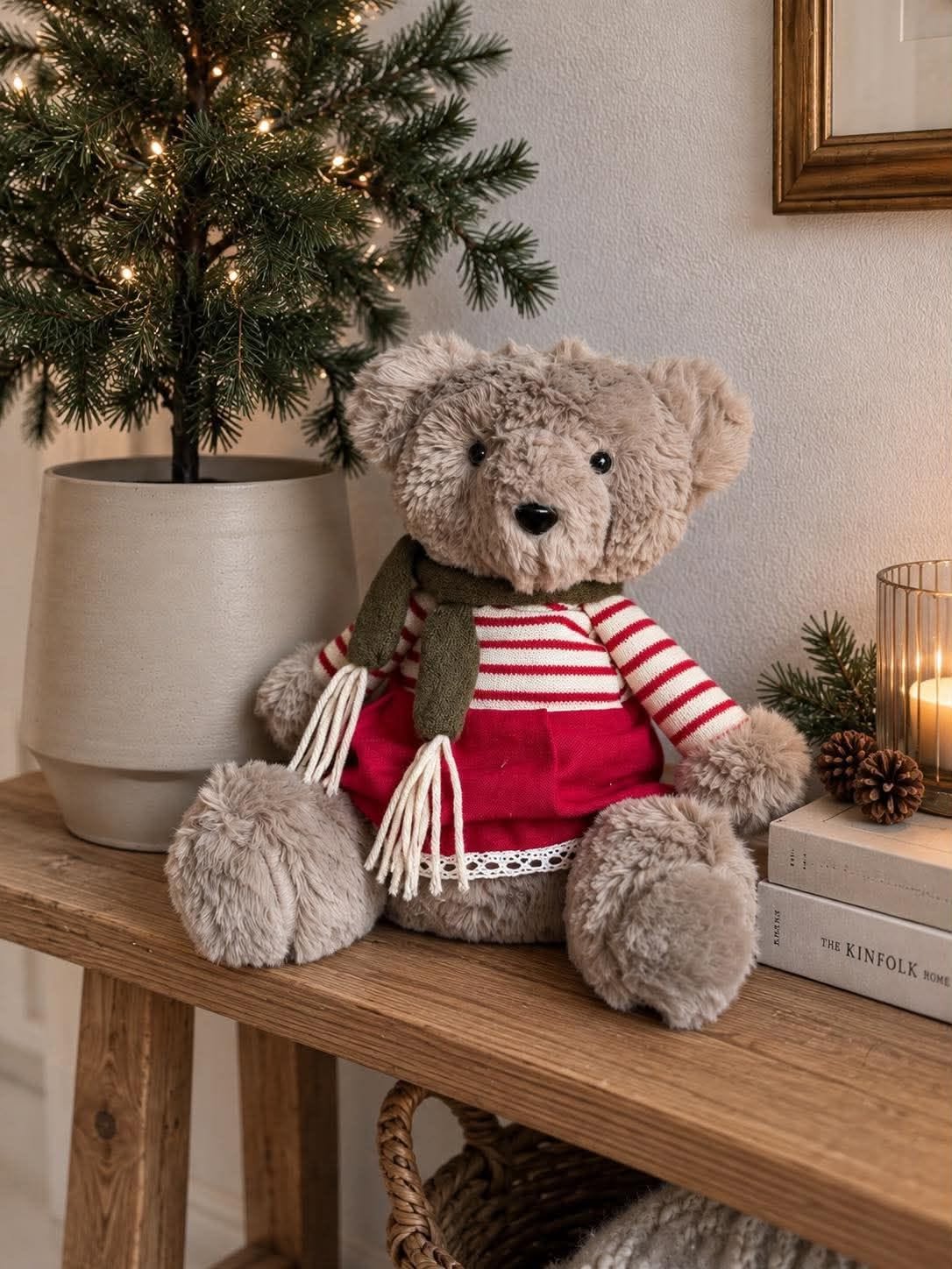 Bamse med strikk - Jul