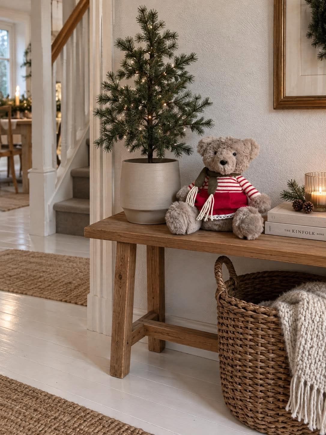 Bamse med strikk - Jul