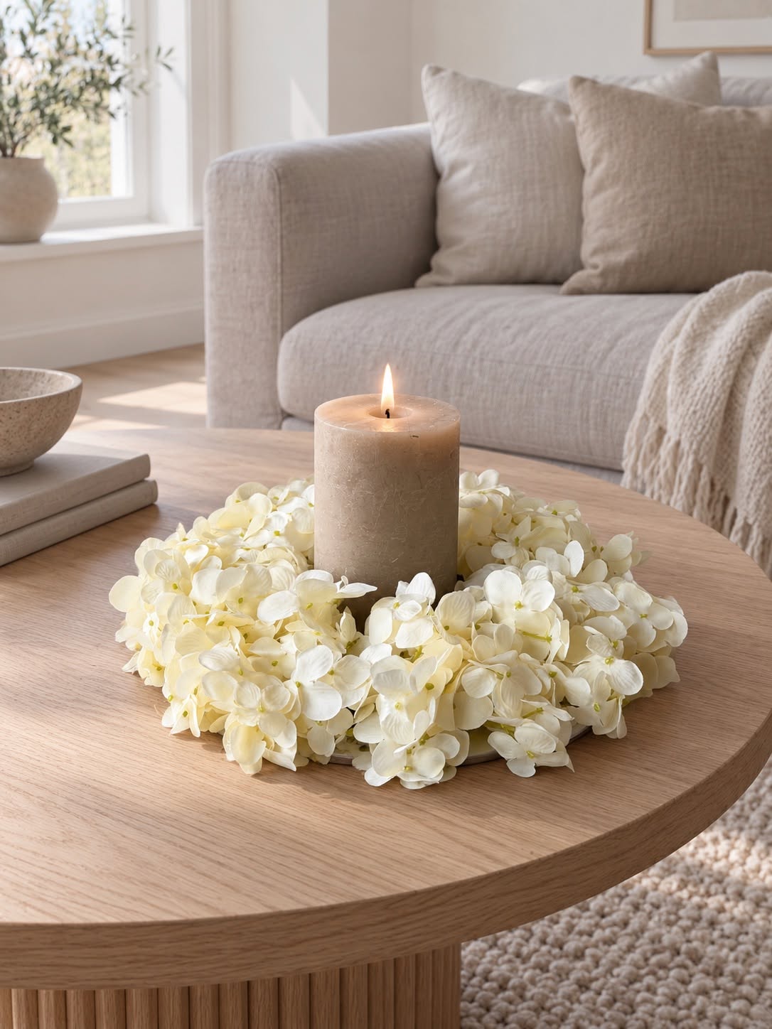 Krans Hortensia Hvit