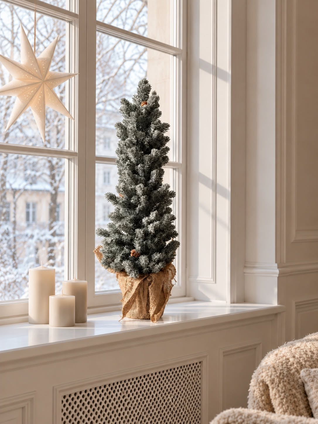 Tre i potte - MIX – kunstig juletre