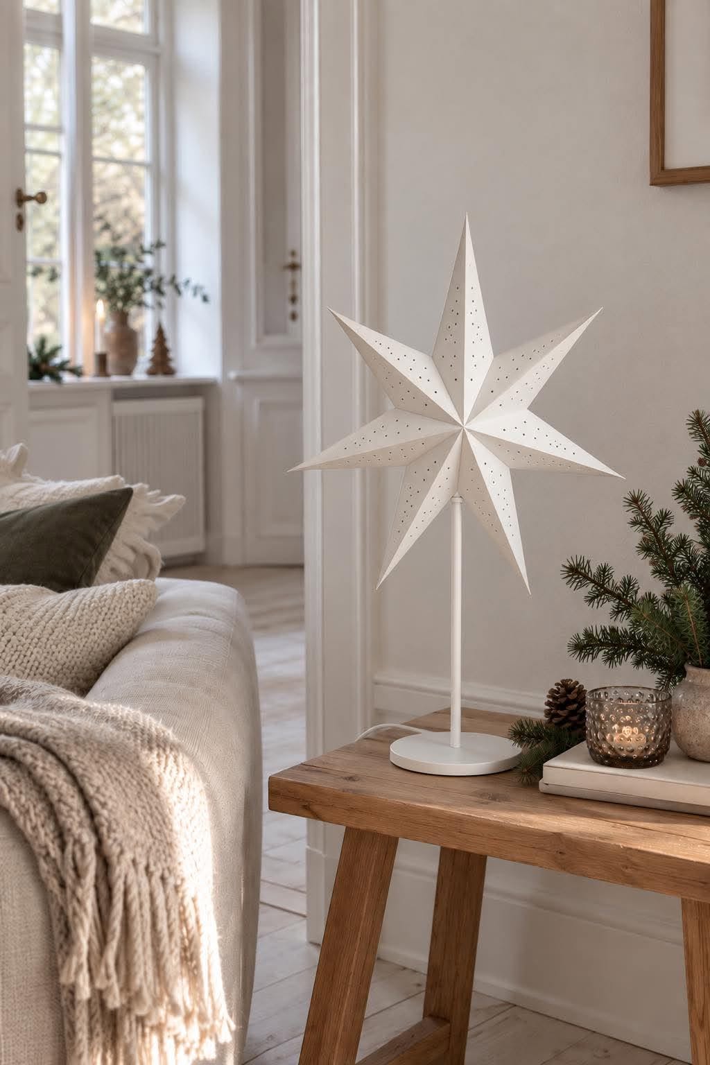 Stjernebordlampe - Hvit – Dekorativ lampe