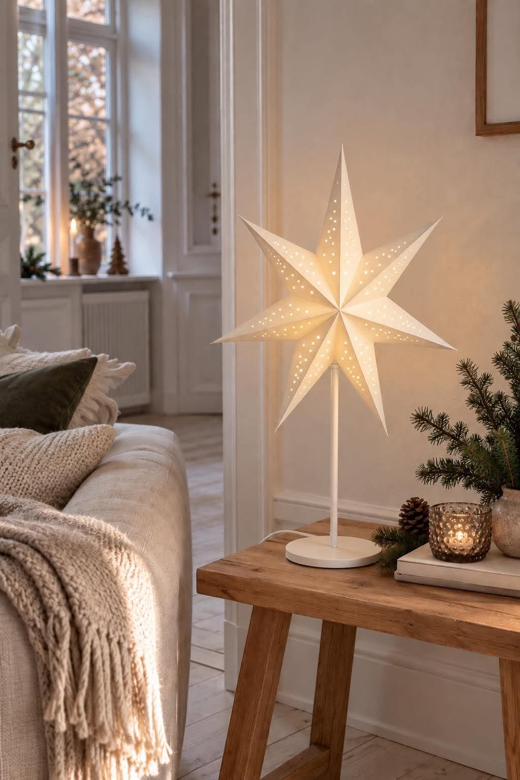 Stjernebordlampe - Hvit – Dekorativ lampe