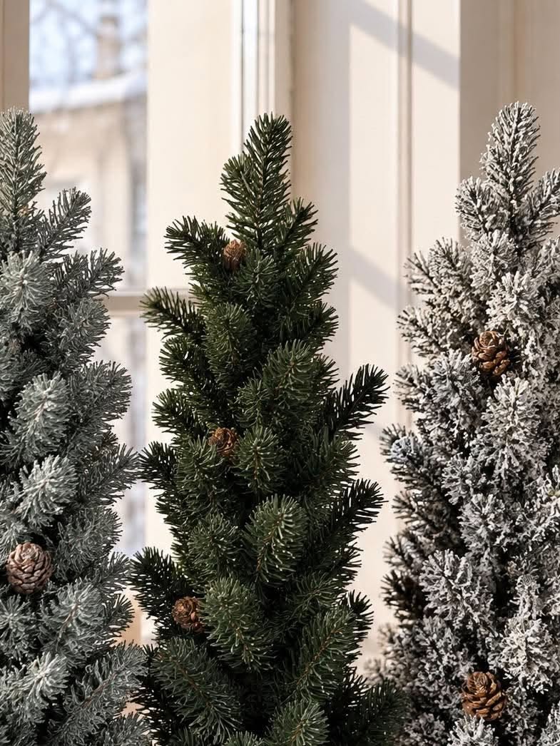 Tre i potte - MIX – kunstig juletre