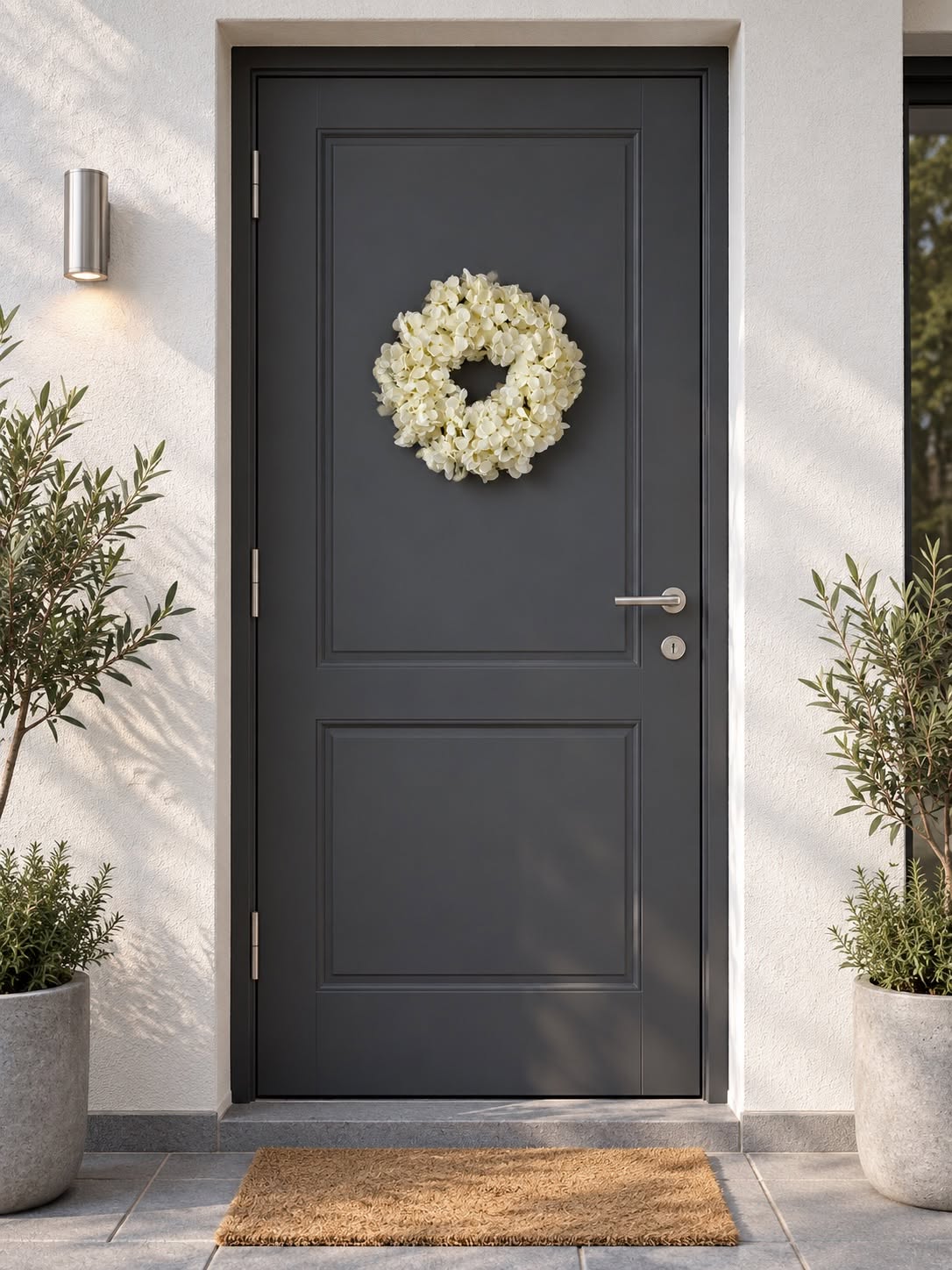 Krans Hortensia Hvit