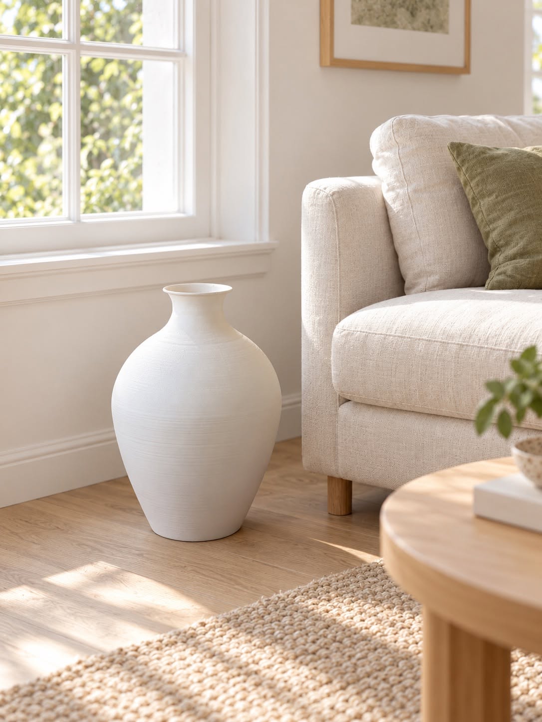 Vase metall - White – Matt hvit metallvase