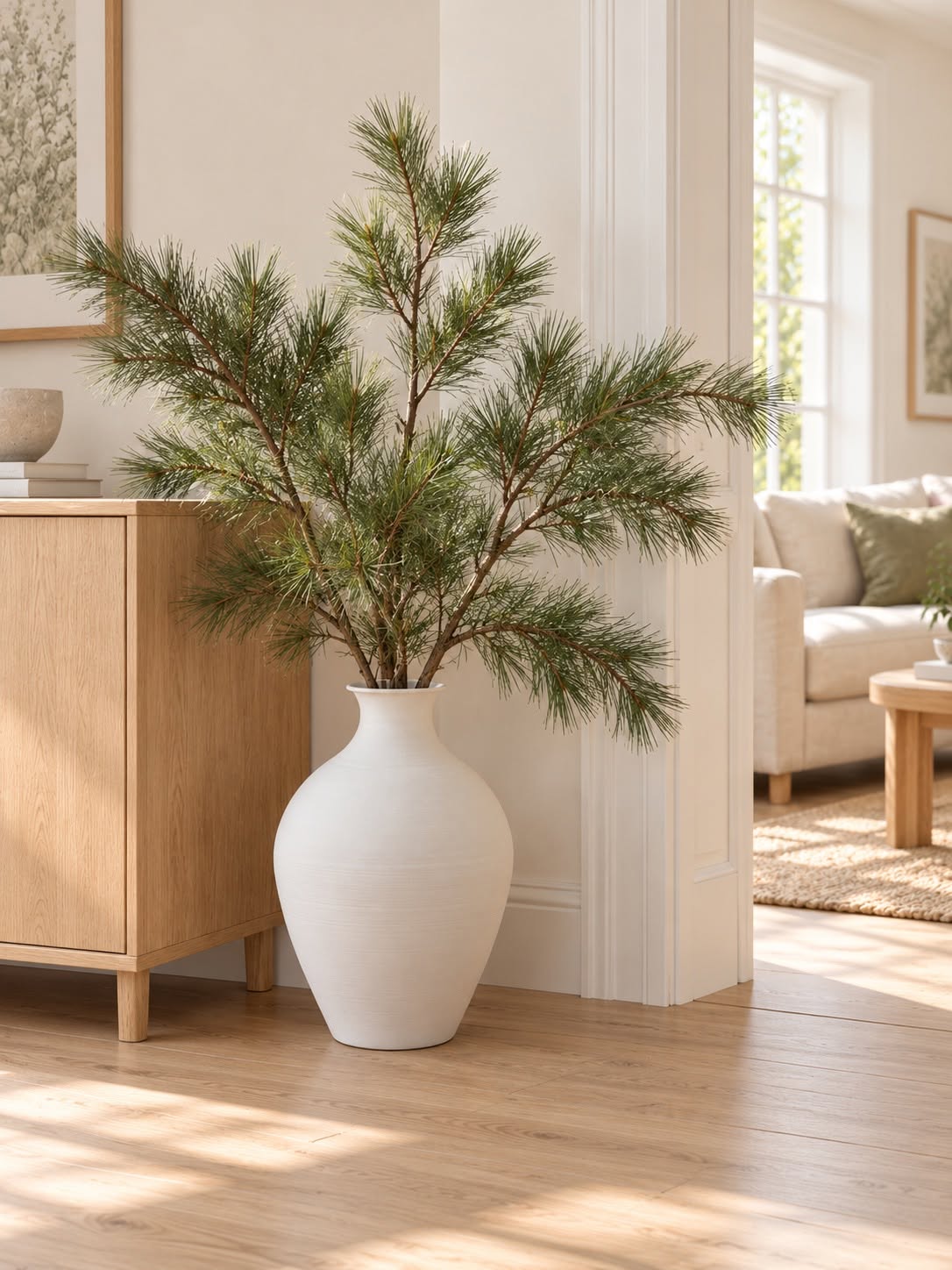 Vase metall - White – Matt hvit metallvase