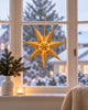 Stjerne 40 cm med LED lys - Gull