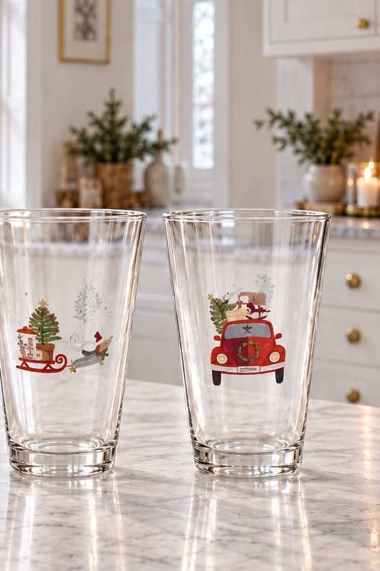 Drikkeglass jul - Pakke med 3 stk