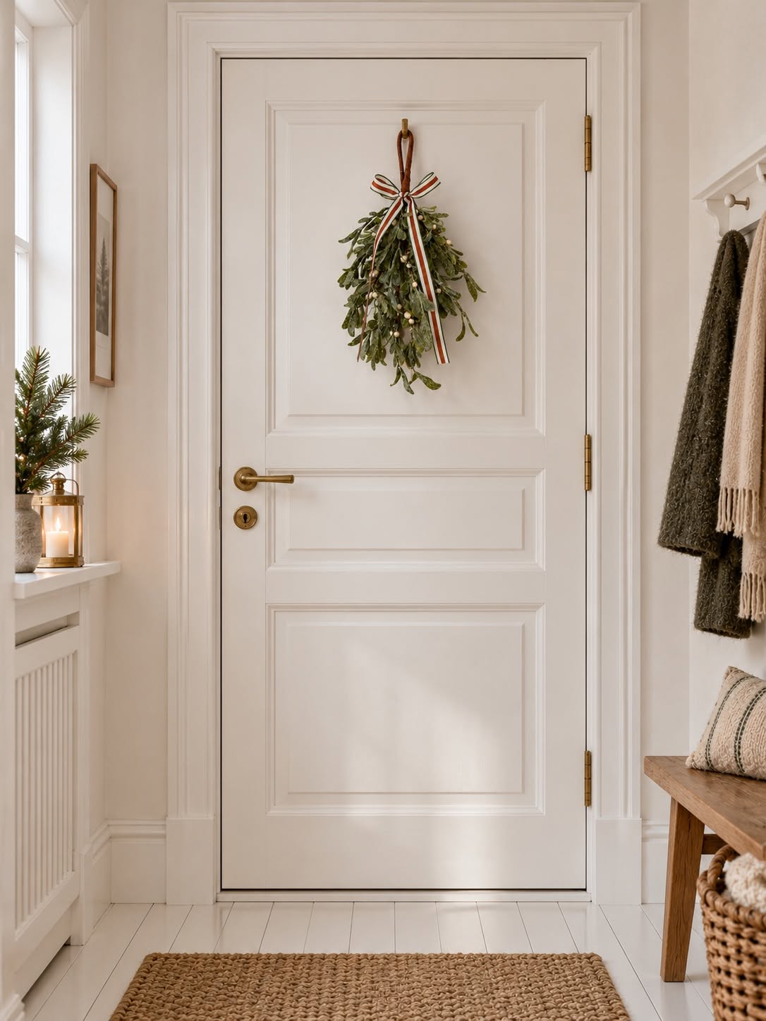 Misteltein med bånd – Kunstig juleoppheng