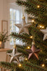 Stjerner med oppheng 8 stk – brune juleoppheng