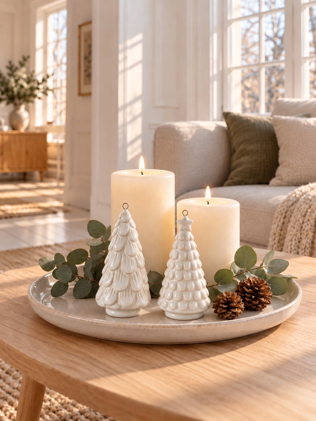 Juletre porselen - White MIX