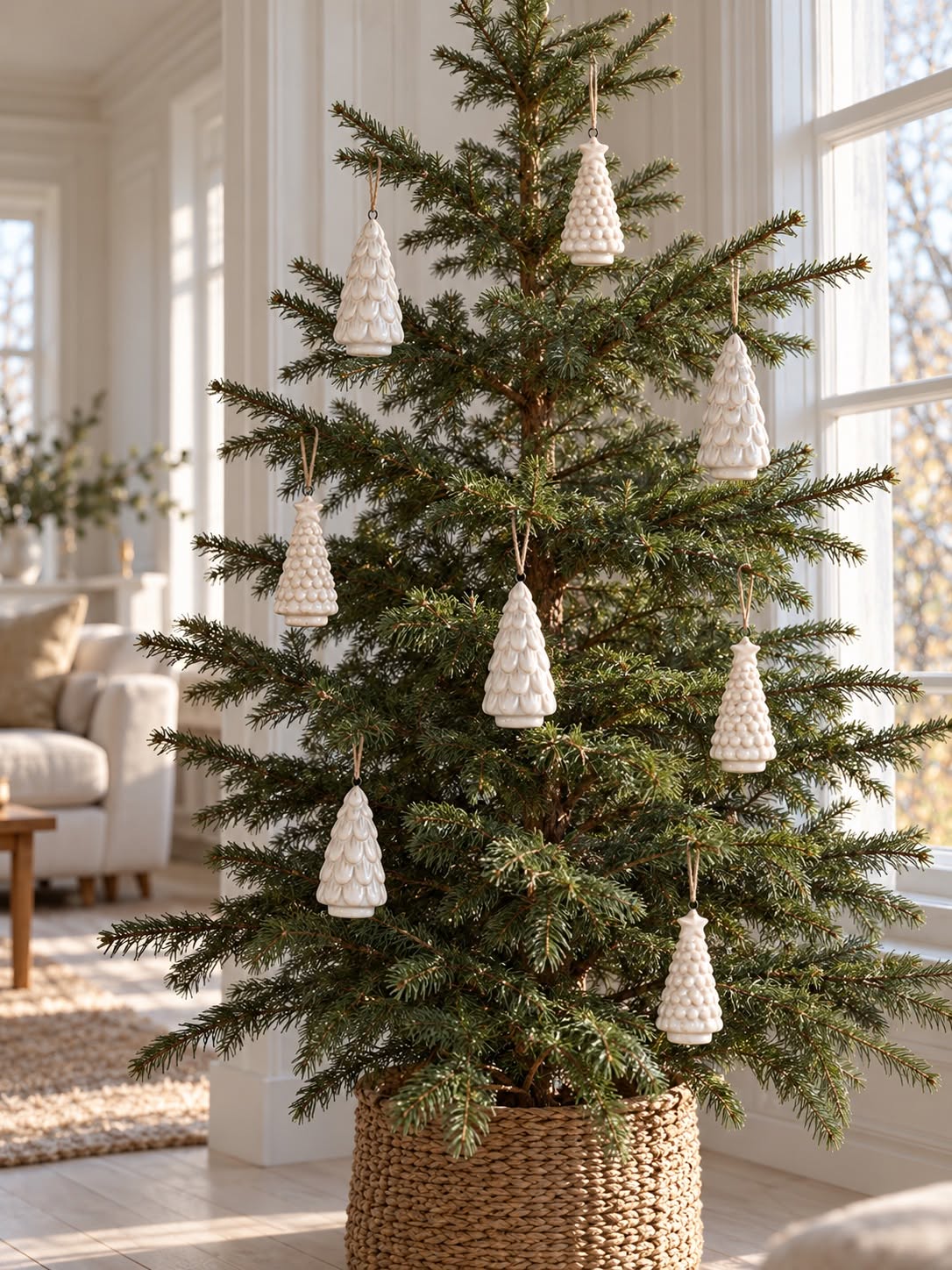 Juletre porselen - White MIX