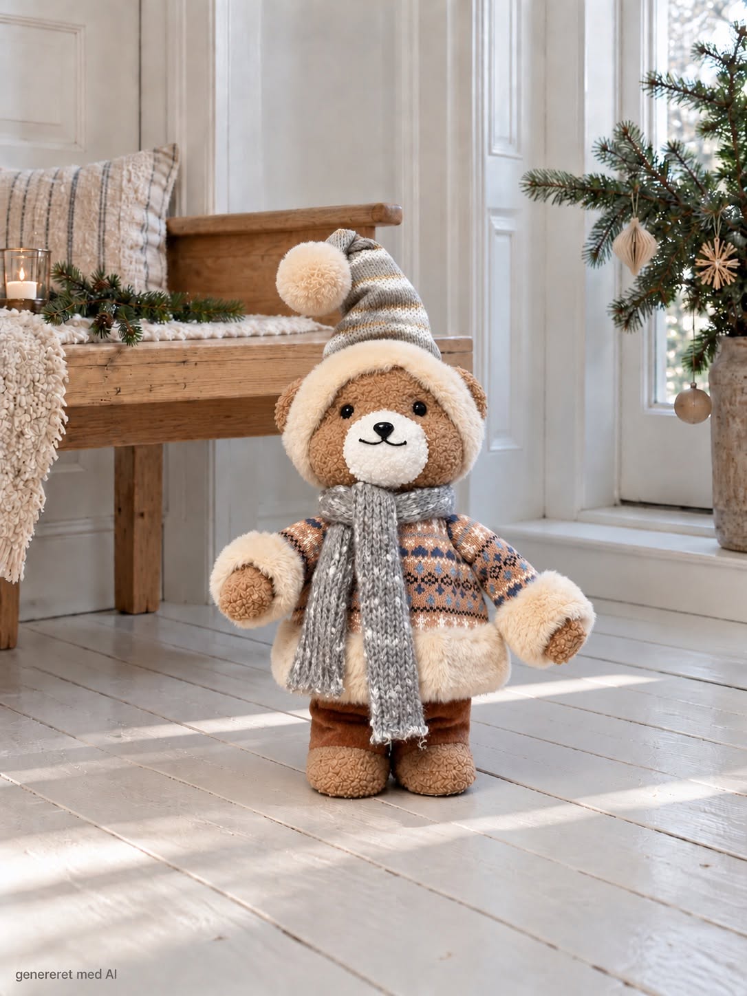 Nissebamser – brun strikk