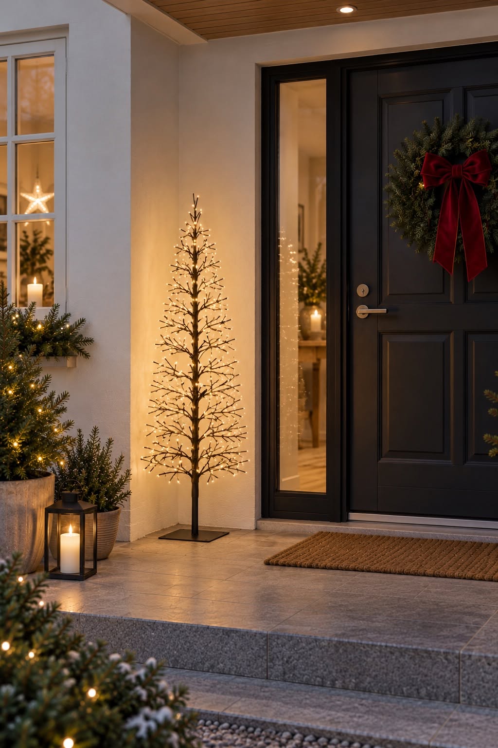 A-formet tre med LED-lys 120 cm