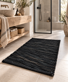 Gulvteppe i skinn – Svart 60x90 cm