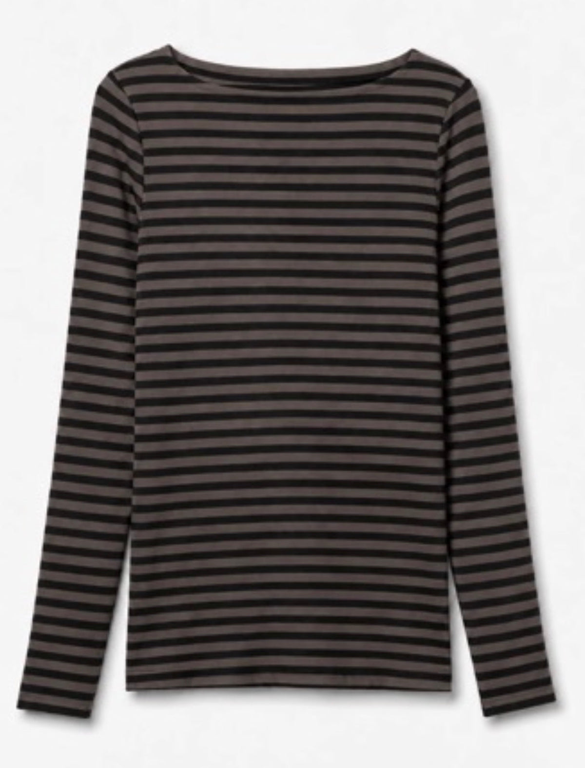 Bluse Ingrid - mocca stripe kasjmirblanding