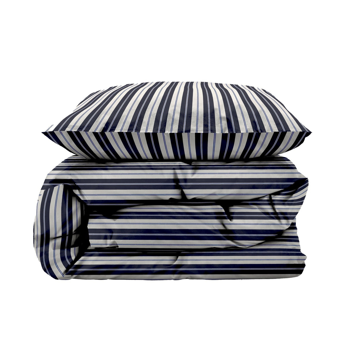 Sengetøy, Flow navy blue, 140x220 - 63x60