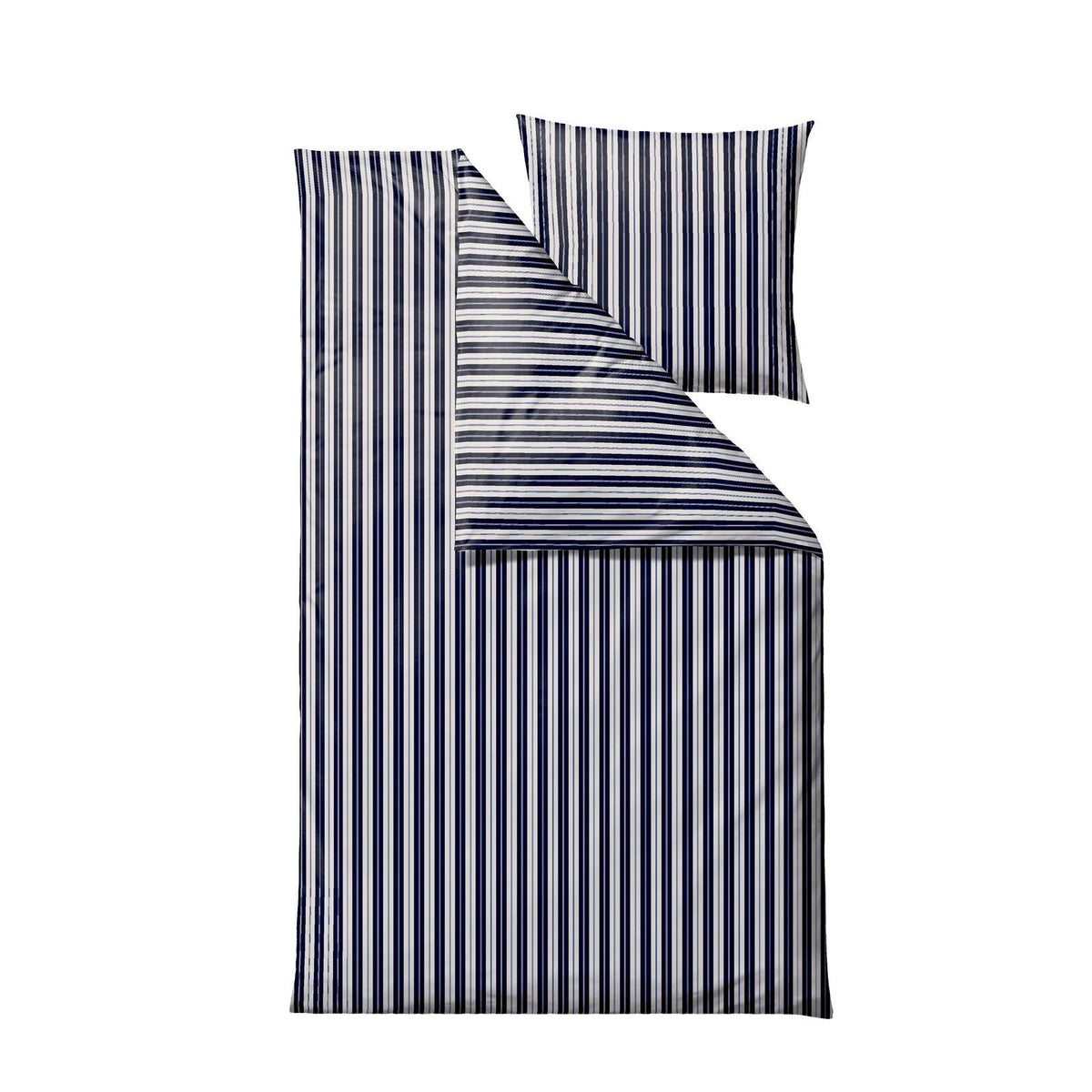 Sengetøy, Flow navy blue, 140x220 - 63x60