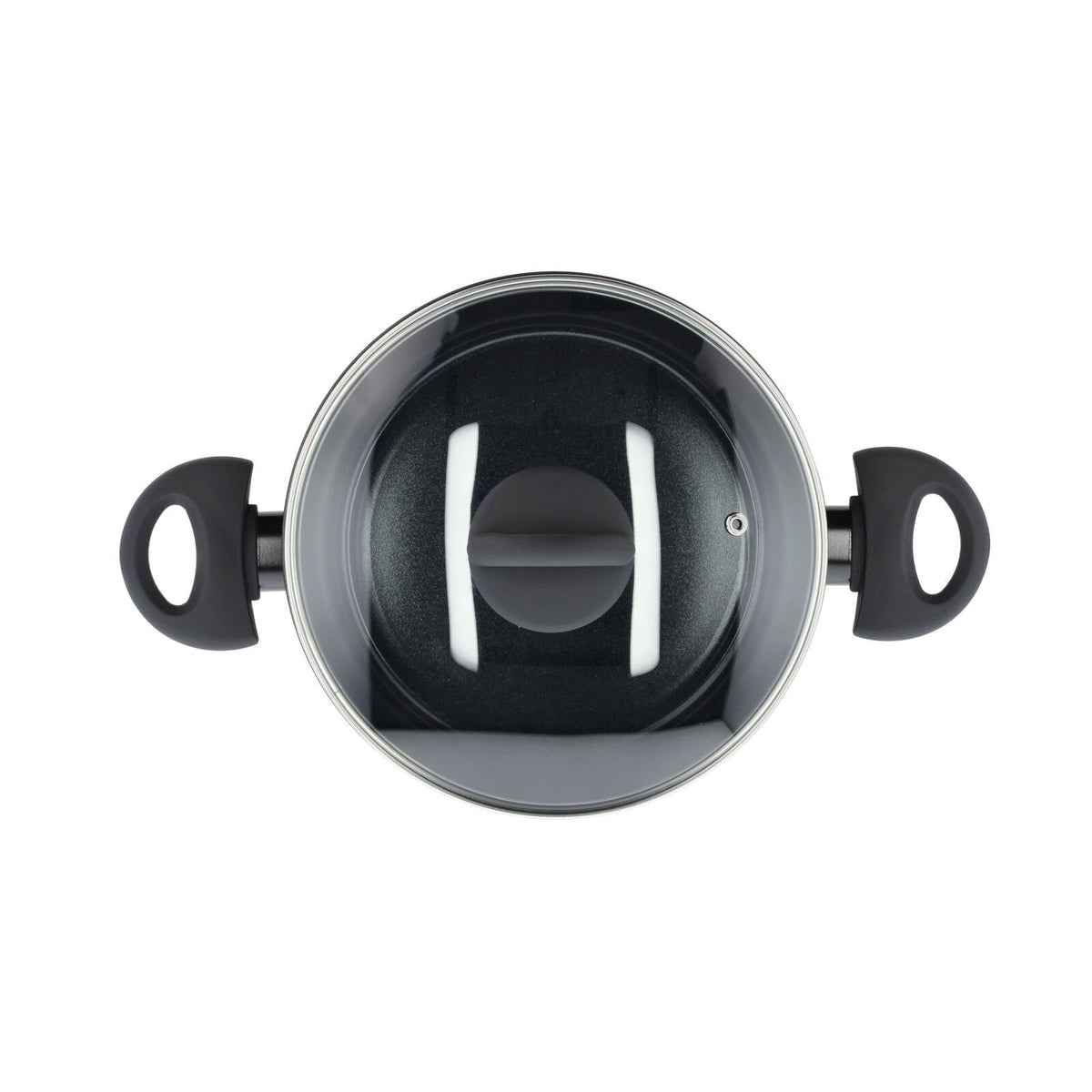 Gryte - Med glasslokk - Aluminium/keramisk belegg