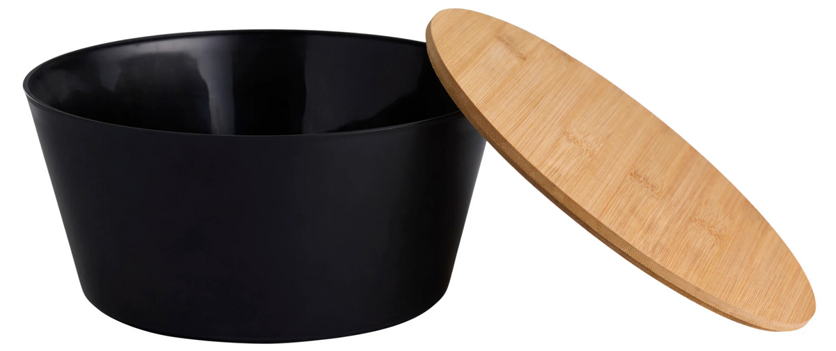 Skål med bambuslokk