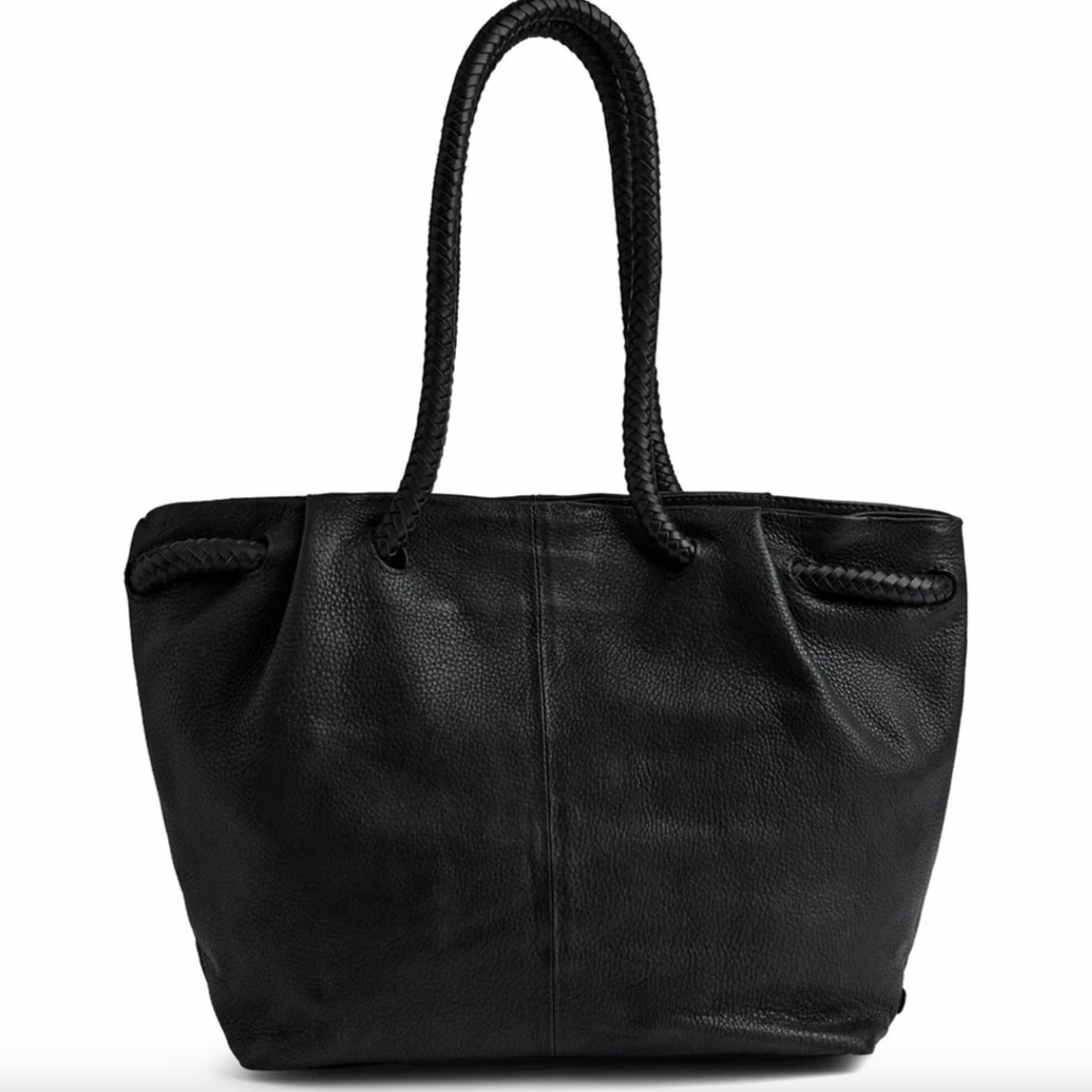 Skulderveske med vakker flettrem - Black