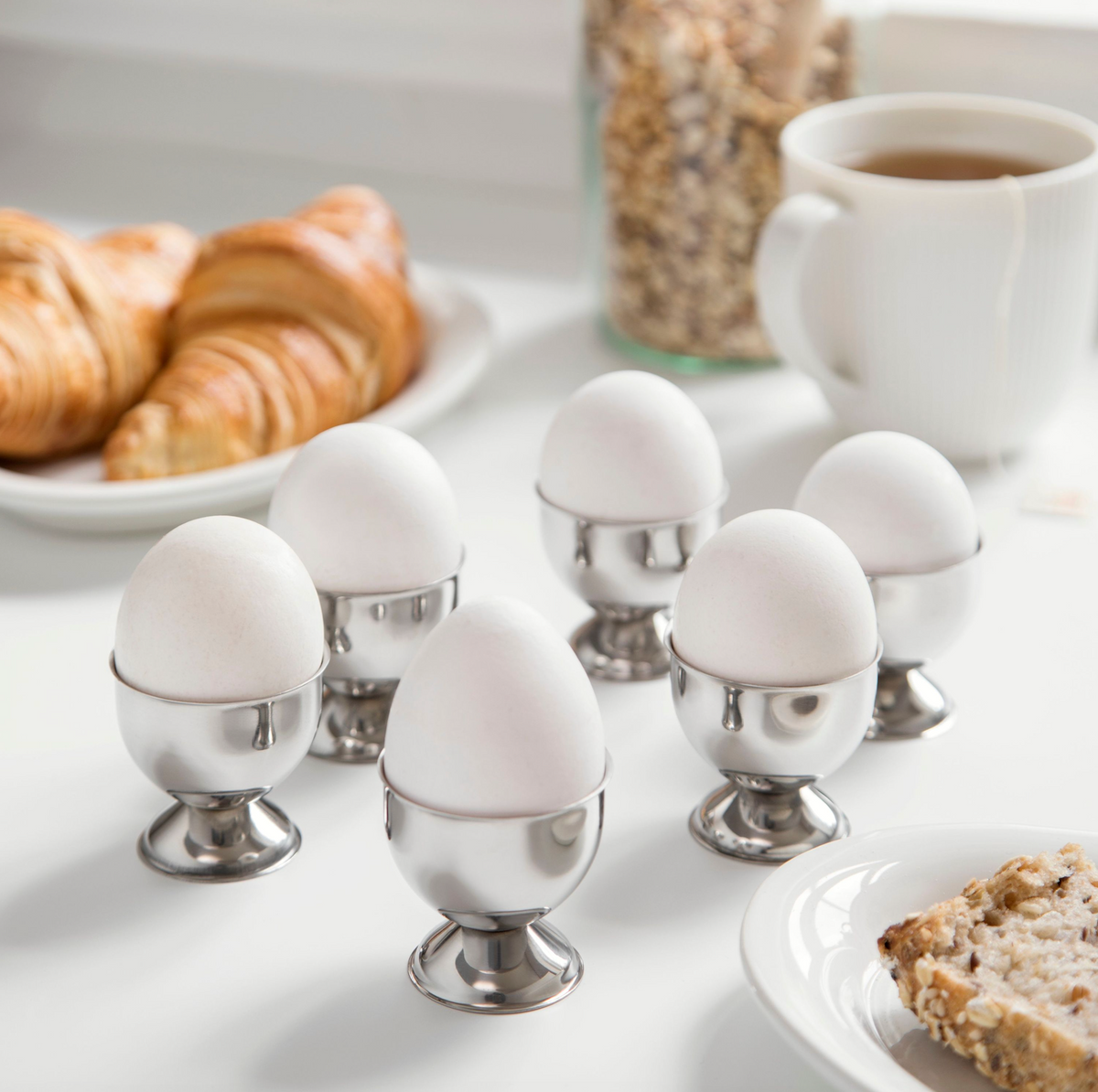 Eggeglass 6 stk - Rustfritt stål