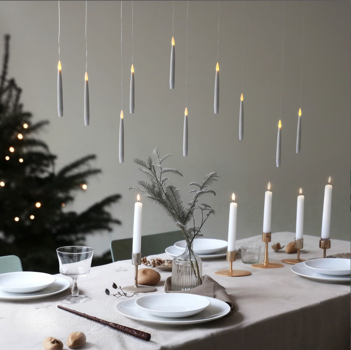 Svevende LED-lys - pakke med 10