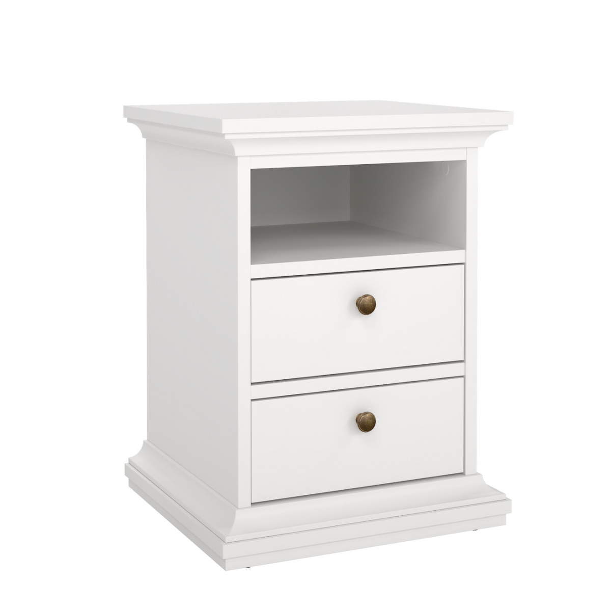 Nattbord Paris White – 2 skuffer