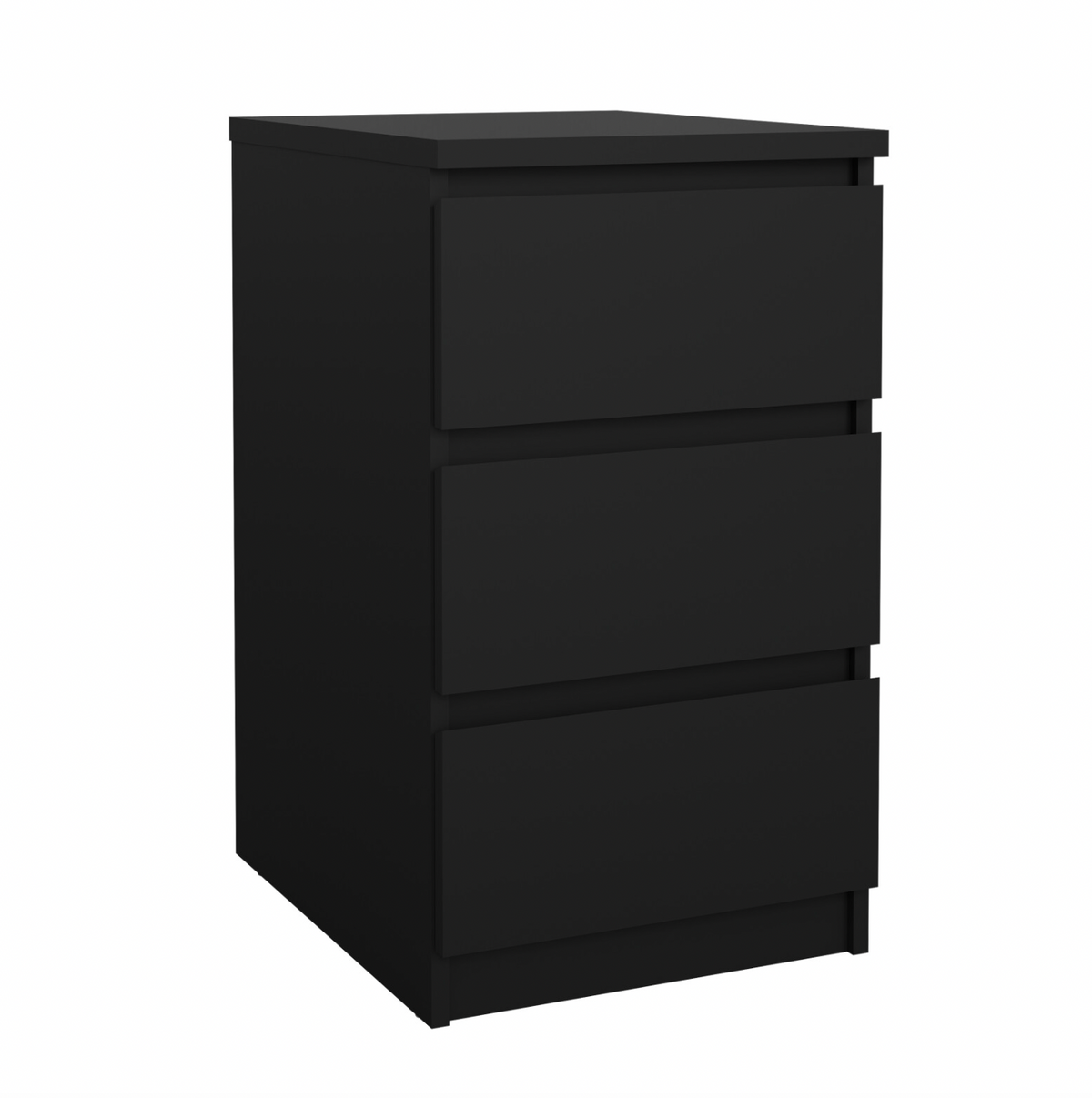 Nattbord 3 skuffer - Black