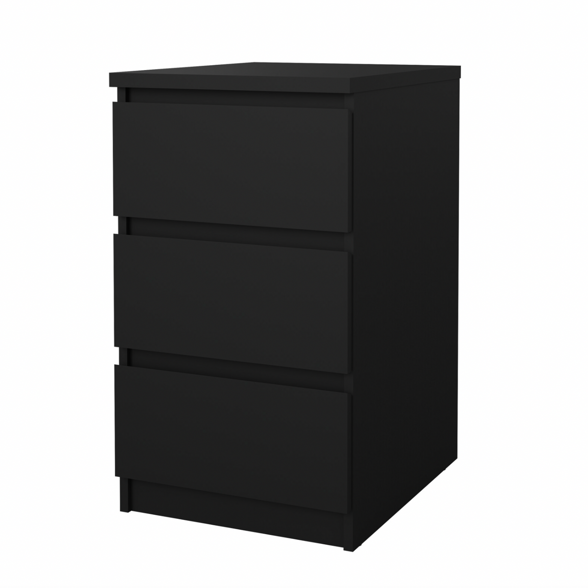 Nattbord 3 skuffer - Black