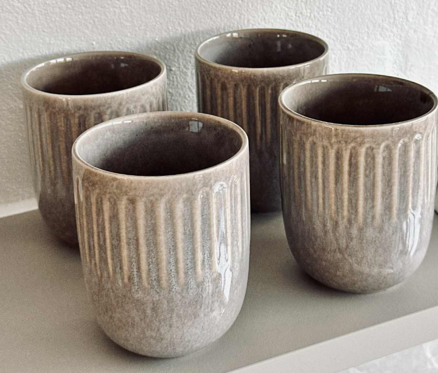 Steintøykrus pakke med 4 stk - Beige