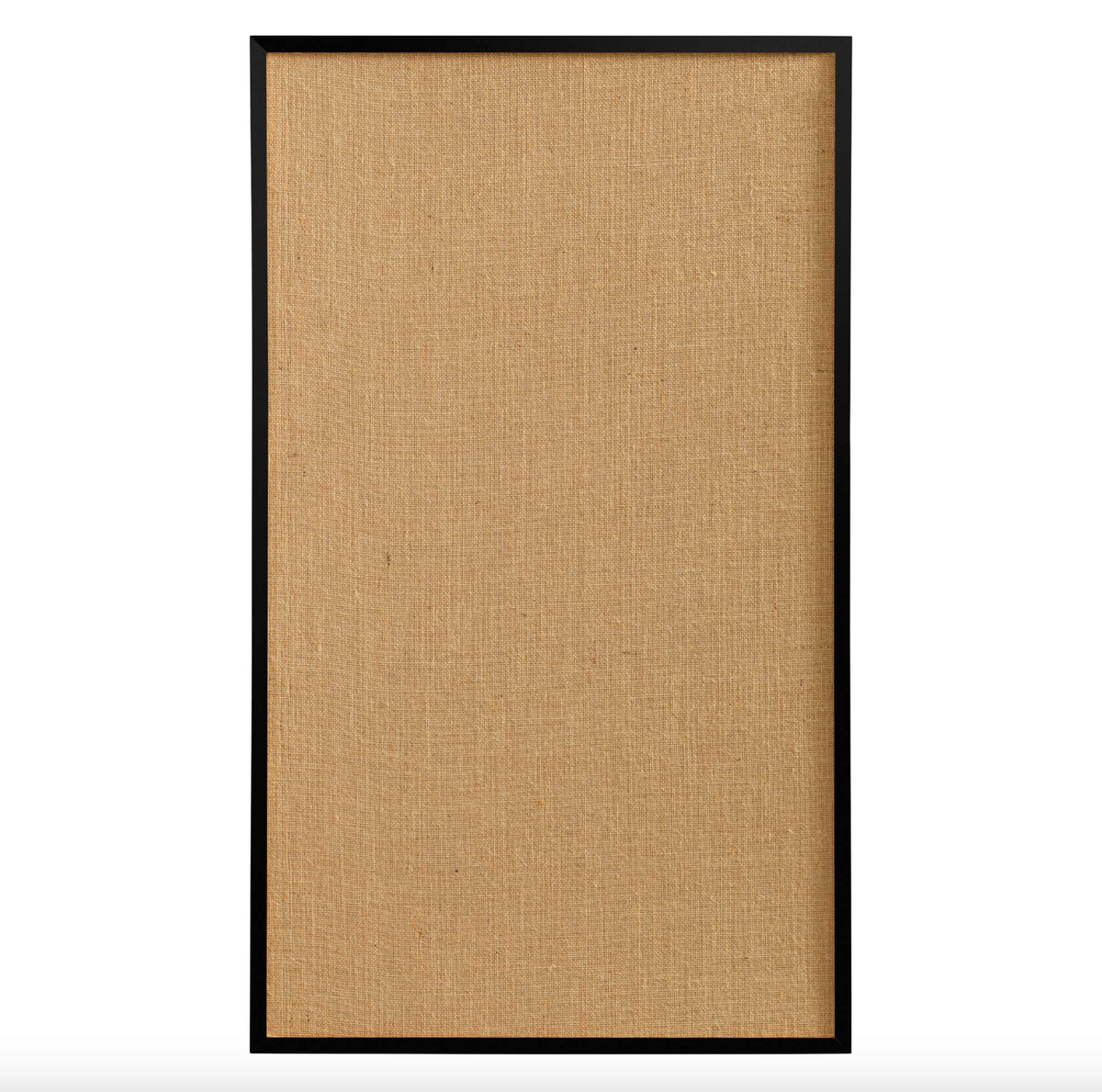 Stor Hessian oppslagstavle m. Svart treramme – 100x60cm