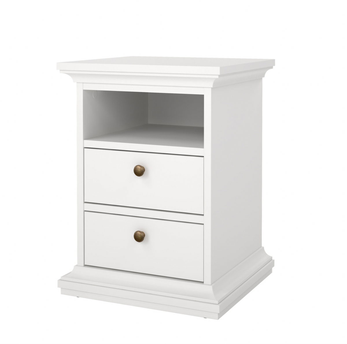 Nattbord Paris White – 2 skuffer