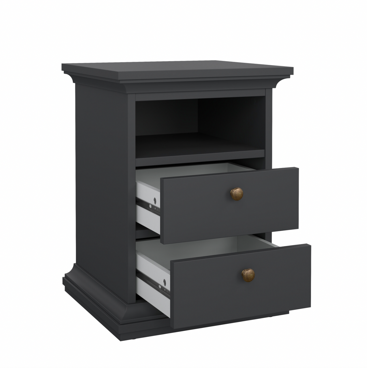 Nattbord Paris Grey – 2 skuffer