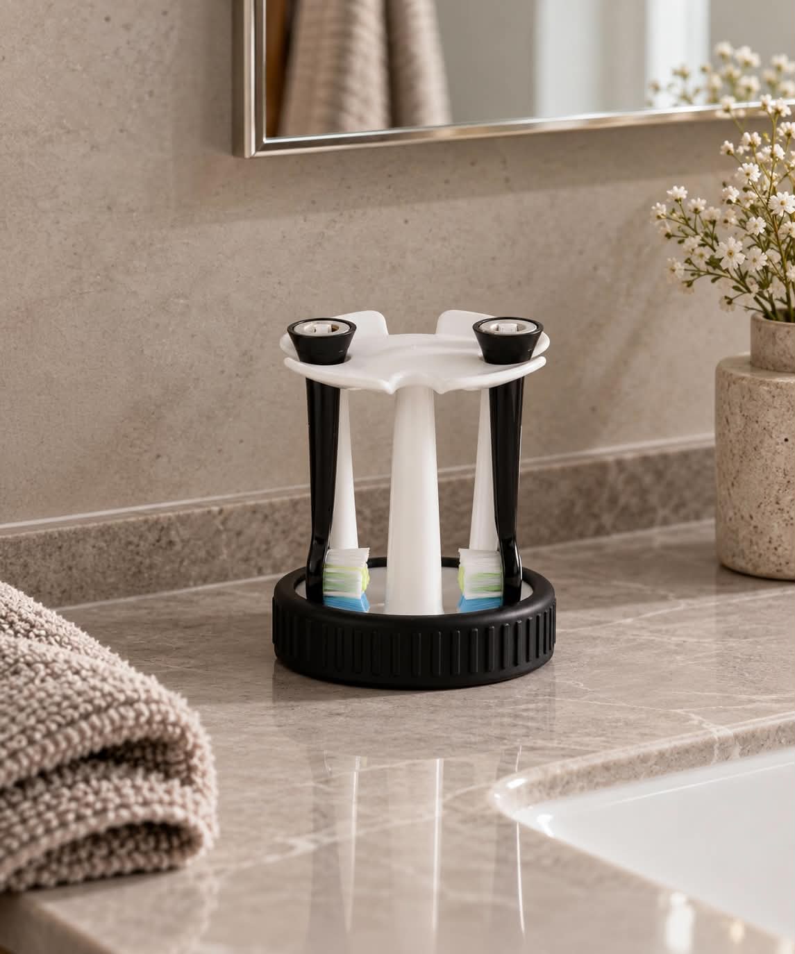 Tannbørsteholder Daily Soft – Hvitt porselen
