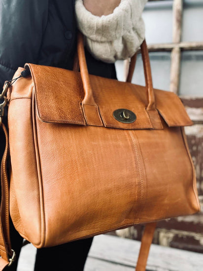 Arbejdstaske - LUX Cognac - VIAMAJA.DK
