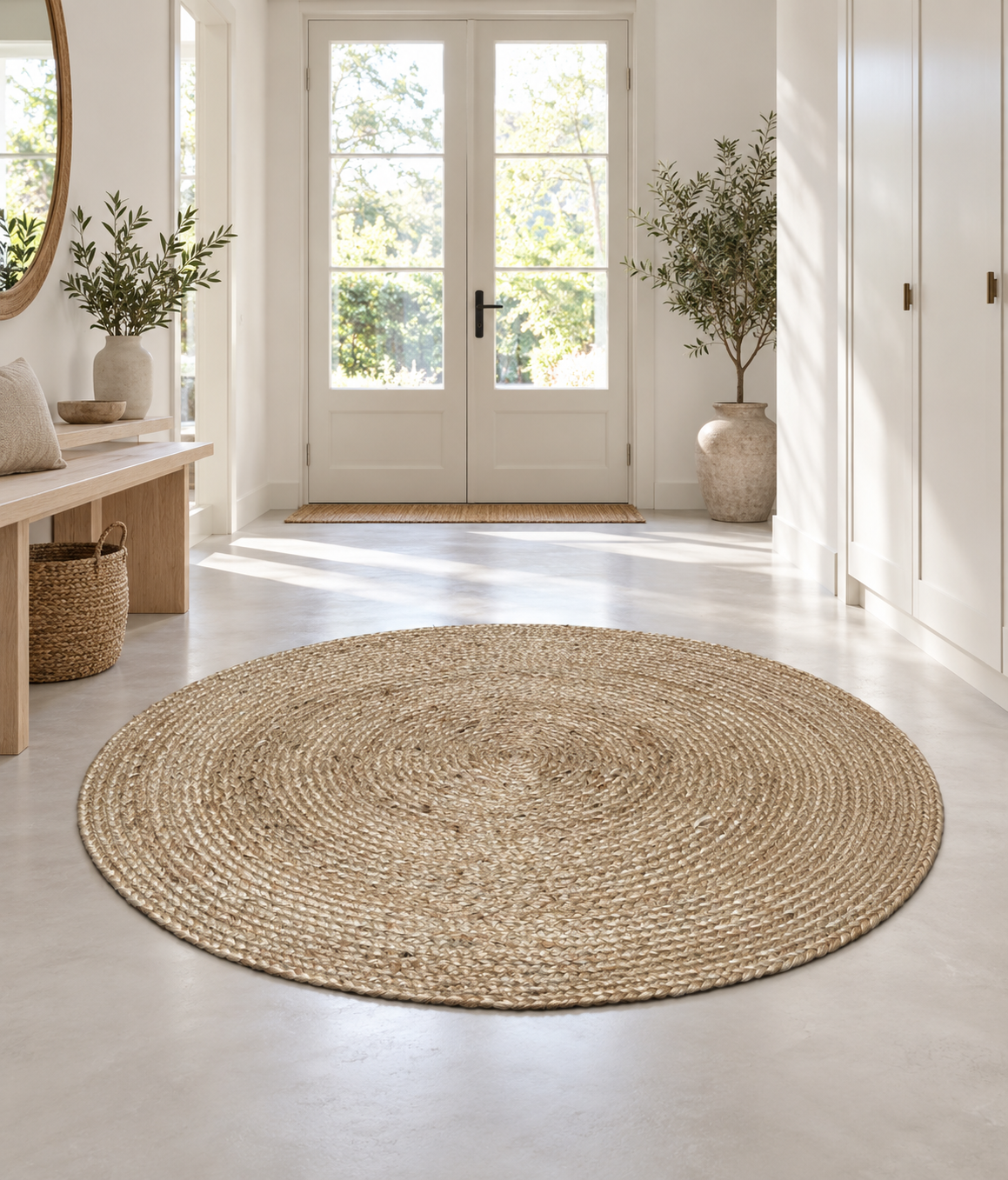 Gulvteppe i Jute - Ø150 cm