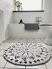 Badematte - White Boheme - Ø70cm