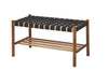 Benk 45x80x40 cm Eik Lakk/Stoff Flett
