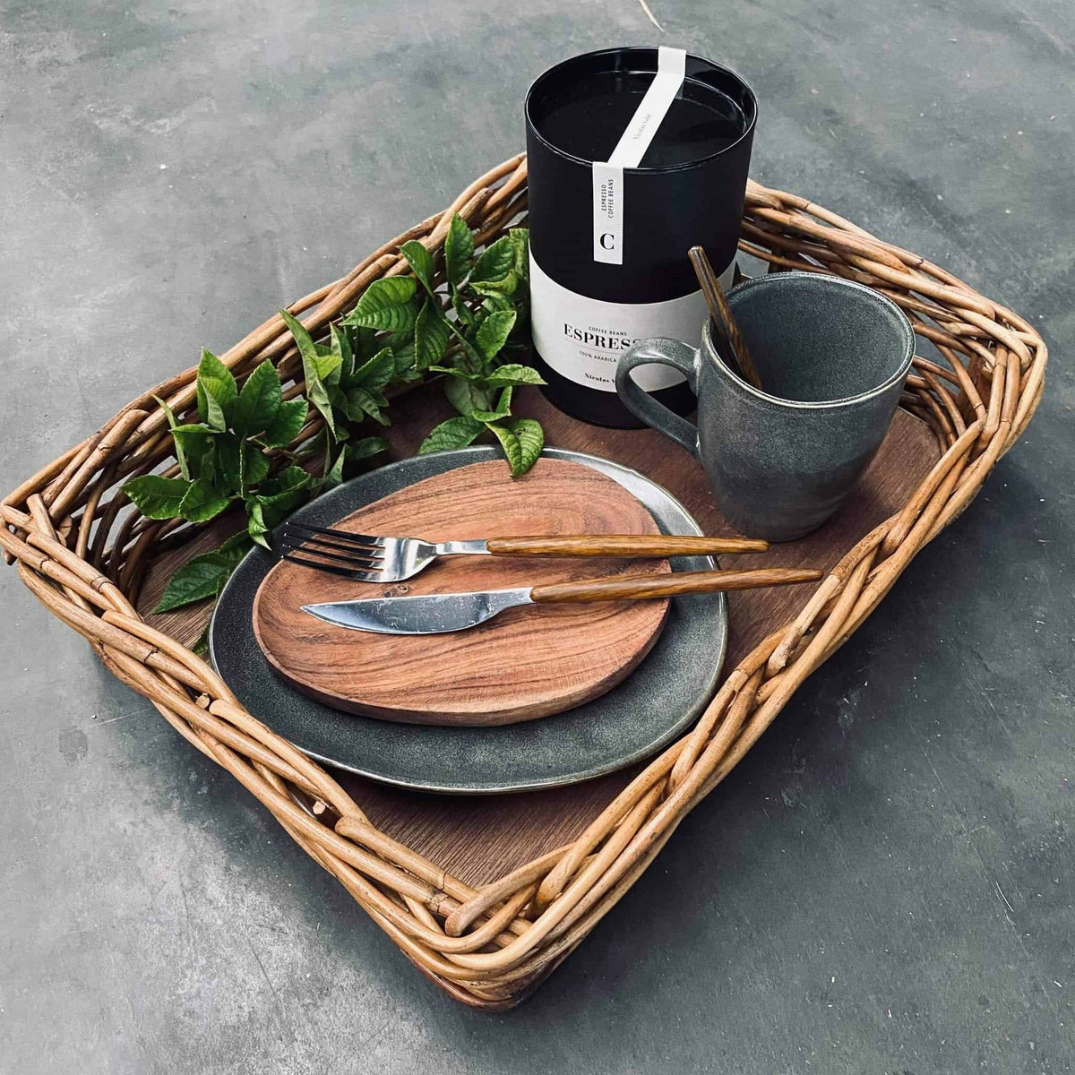 Bakke i kraftig Natur rattan - VIAMAJA.DK